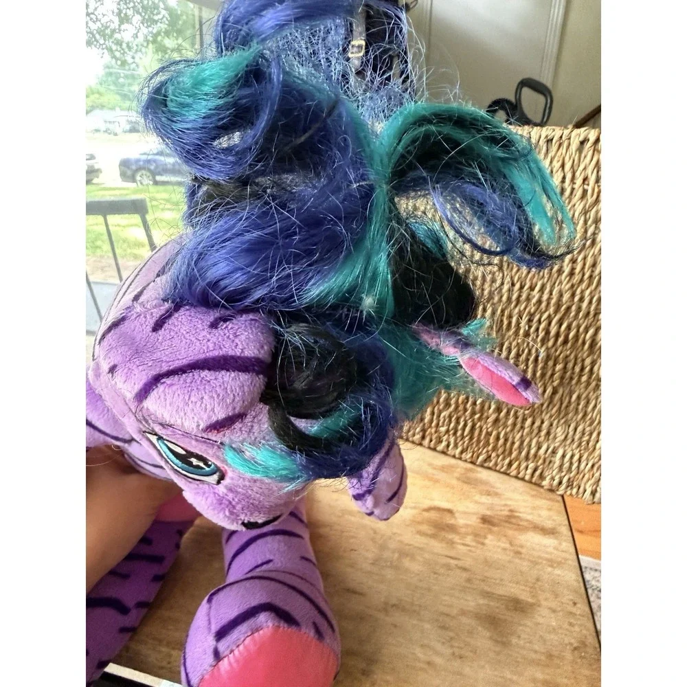 Build A Bear Honey Girls HG Teegan Plush Purple Tiger Cat Stuffed Animal  21